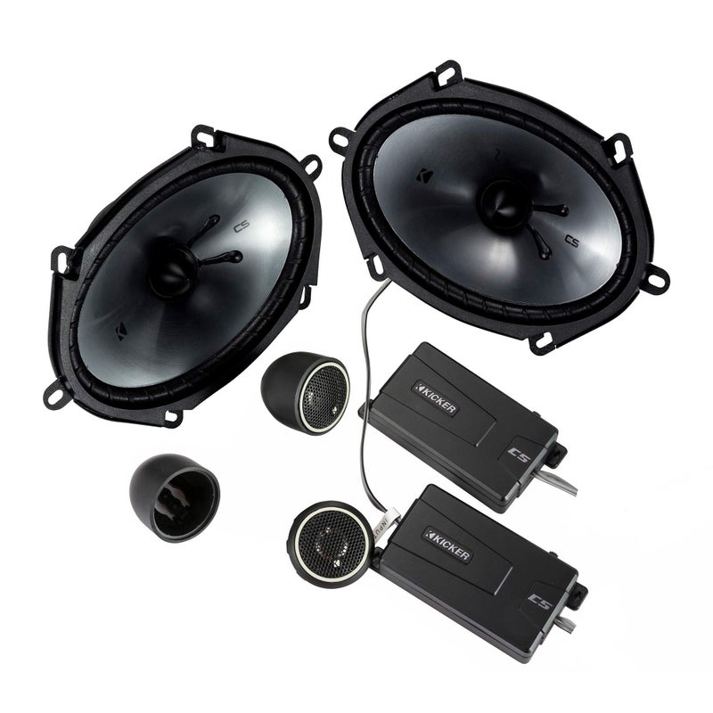 KICKER 46CSS684 CS-Series CSS68 6x8-Inch (160x200mm) Component System with .75-inch tweeters, 4-Ohm (Pair) - Image 1